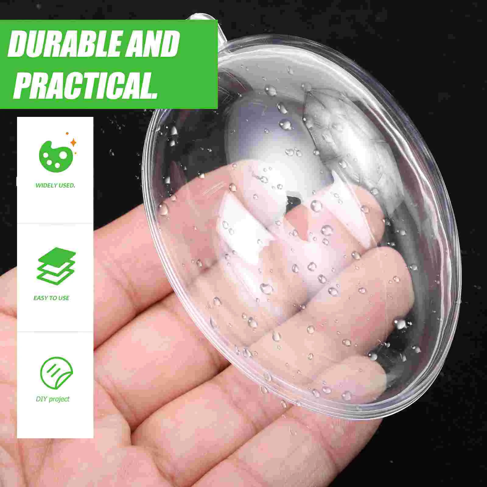 Transparent Egg Box Easter Scene Hanging Ornament Shaped Pendant Plastic Craft Decor Themed Festival Prop Christmas Decorations 3