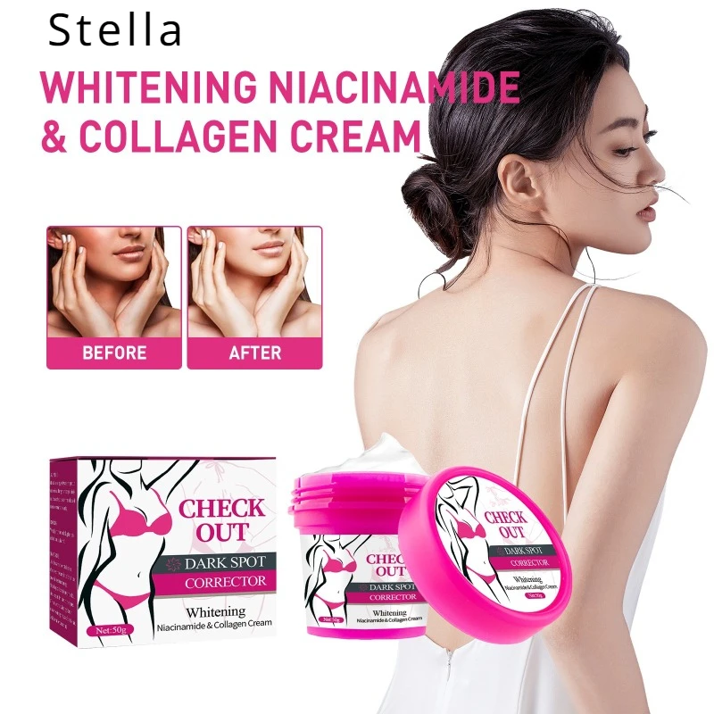 Collagen Beauty Cream Lightens Intimate Areas Armpit Joints Knees Thighs Melanin Moisturizing Body Brightening Whitening Cream gluta master kojic acid oil whitening relaxing essential oil for body and intimate areas to reduce dark spots and melanin