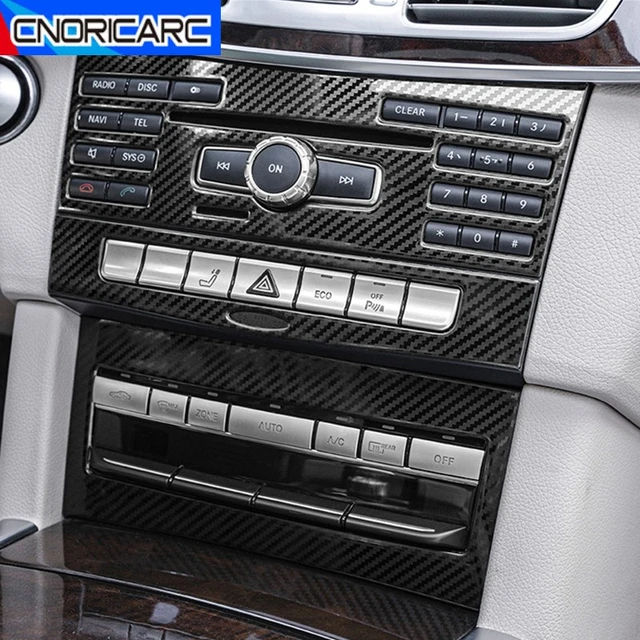 For Benz E-Class 2014-15 Black Wood Grain Car Interior Moulding Decor Cover  Kit