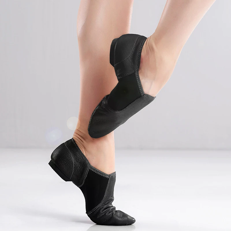 DKZSYIM Wome Jazz Dance Shoes Flat Dancing Shoes Men Brown Black Jazz Dance Shoes For Women/Men Ballroom shoes Wear-resistant 2