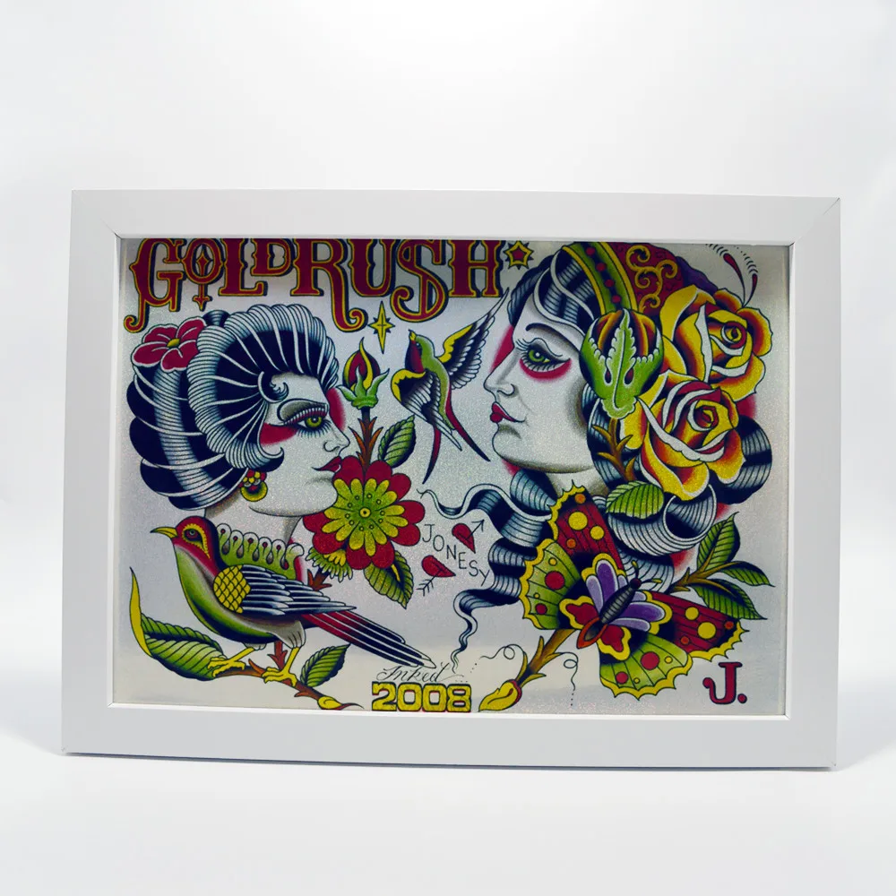 

Unique Tattoo Design Art Poster Holographic Vinyl Stickers - Decorate Your Tattoo Studio with an Inkjet Poster Wall Painting C4