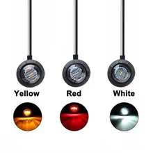 

2PCS LED Round Trucks Side Marker Lights Yellow White Red for Trailer Clearance Lights Warning Safety Turn Signal Lamp 12V/24V