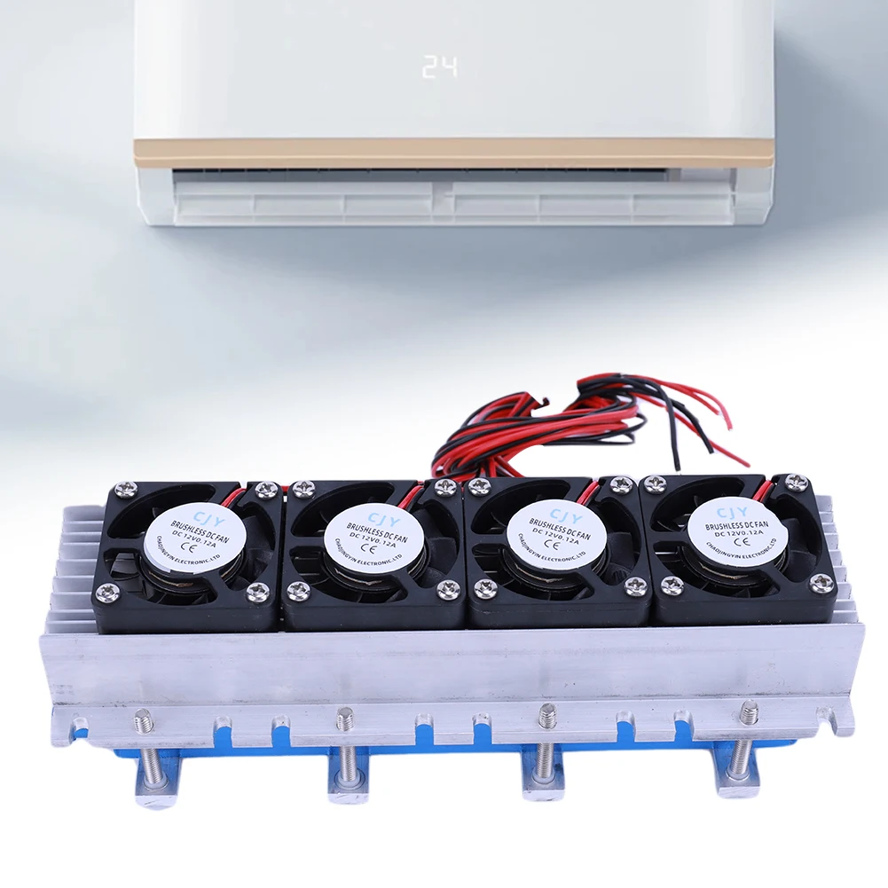 DIY 반도체 에어컨 냉각 시스템, 288W 펠티에 쿨러, DC 12V 30A, 에어컨 선풍기