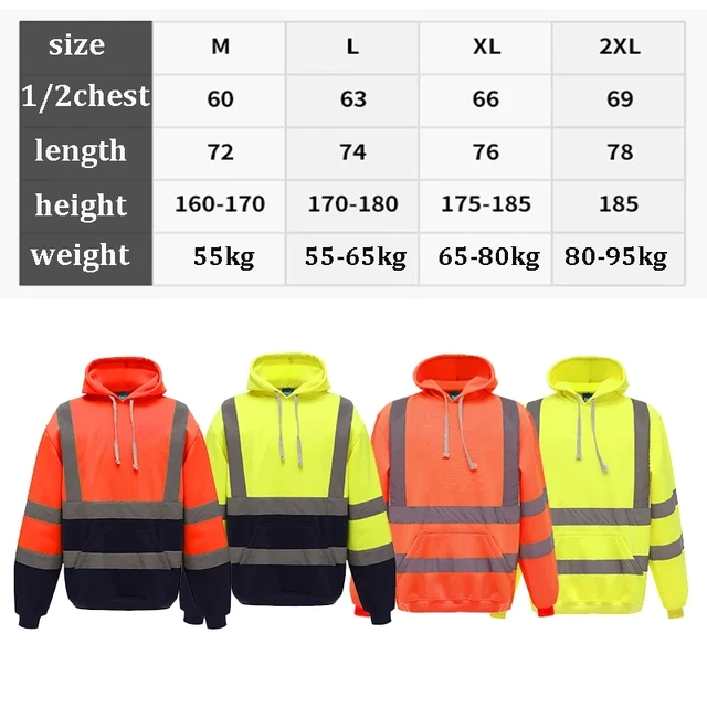 Hi Vis Pullover Hoodie with Pocket