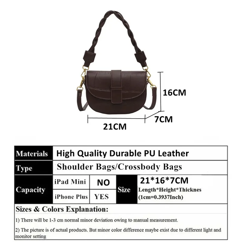 Women's Saddle Bag Embossed Crocodile Pattern PU Leather Ladies Handbag Small Shoulder Crossbody Bags PU Leather Ladies Handbag