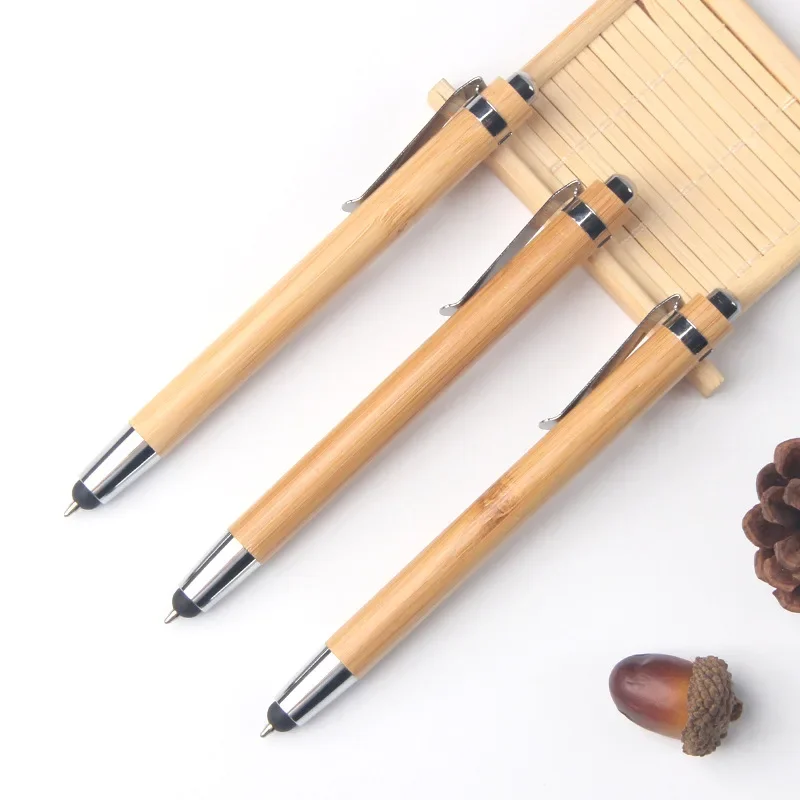 

50pcs/lot Ballpoint Pen Sets Bamboo Wood Writing Office School Stationery Pens