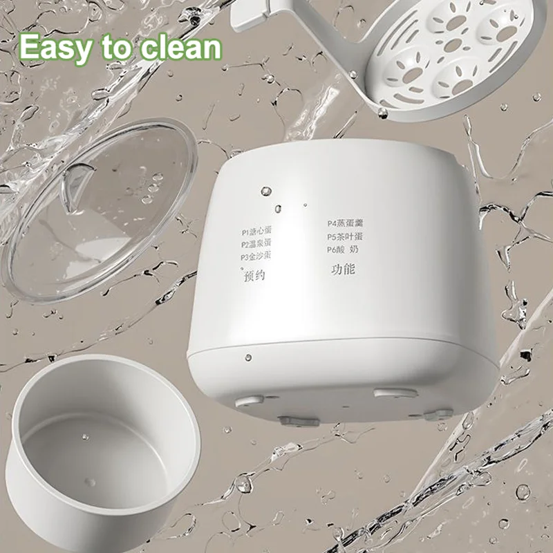 2025 Upgraded Multifunctional Egg Steamer Smart Breakfast Machine with Automatic Power Off and Portable Steamer for Home Use 5