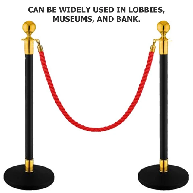 Rope Barrier Stanchions Crowds Control Red Queue Lines Hanging Hooks Line  Carpet Hotels Openings Concerts Hotel Crowd - AliExpress