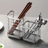 Stainless Steel Chopsticks Basket Chopsticks Tube Household Drainable Knife Fork Spoon Storage Box Kitchen Utensils Storage Rack 3