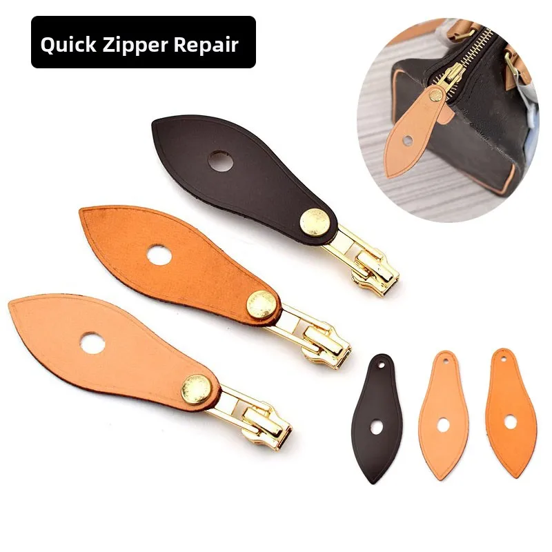LV Bag Adapter Speedy253035 Leather Zipper Head No.5 Leather Zipper Pull for Handbags Faion Accories Belt Hat Scarf