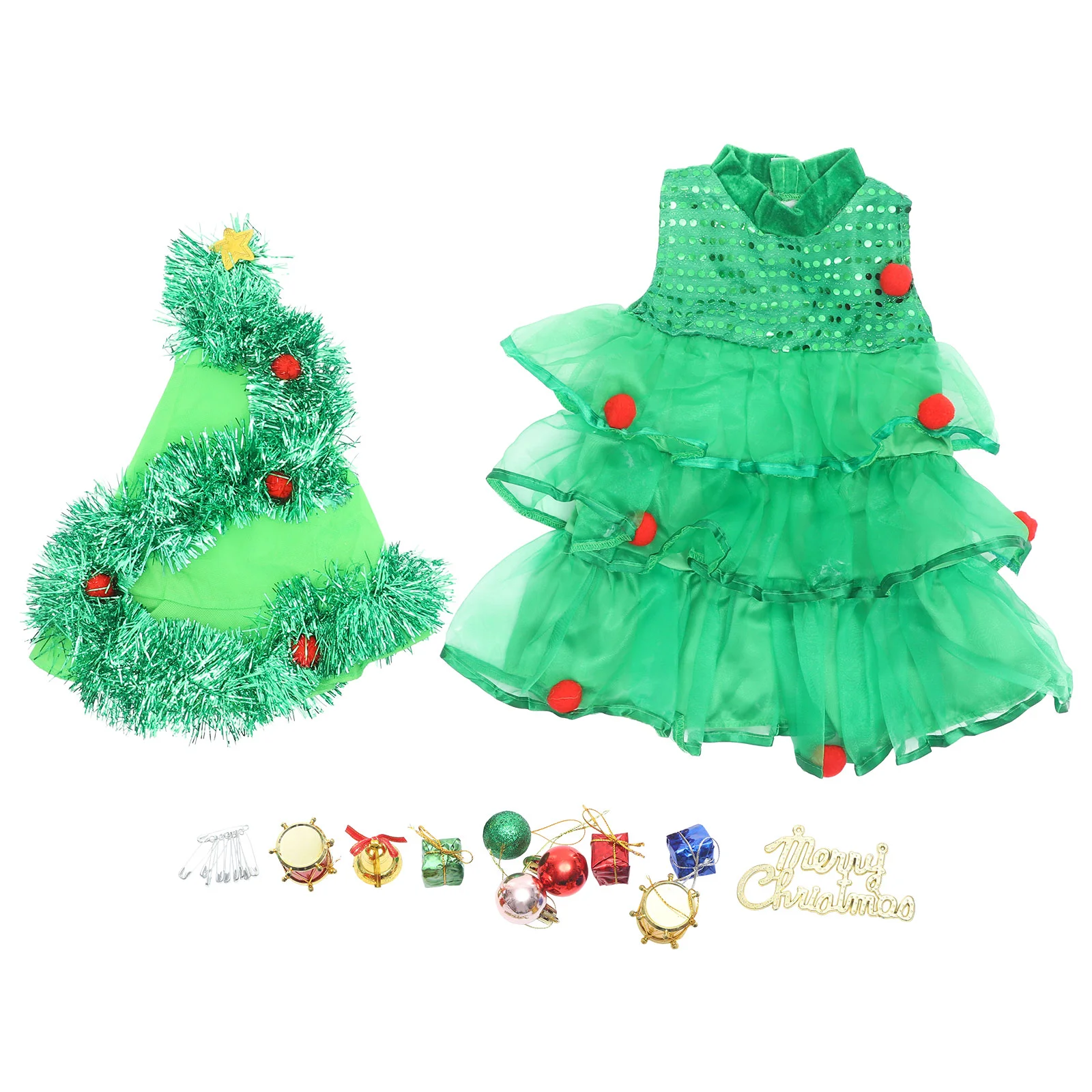 

Рождественская Детская одежда, Детский костюм с блестящей елкой, Детские мультяшные костюмы для выступлений