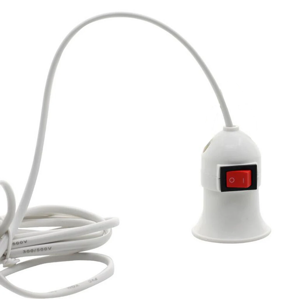 4m AC Power Cord Cable E27 LED Lamp bulb Bases Socket Holder EU plug switch wire for Pendant Bulb Hanglamp 1PCS