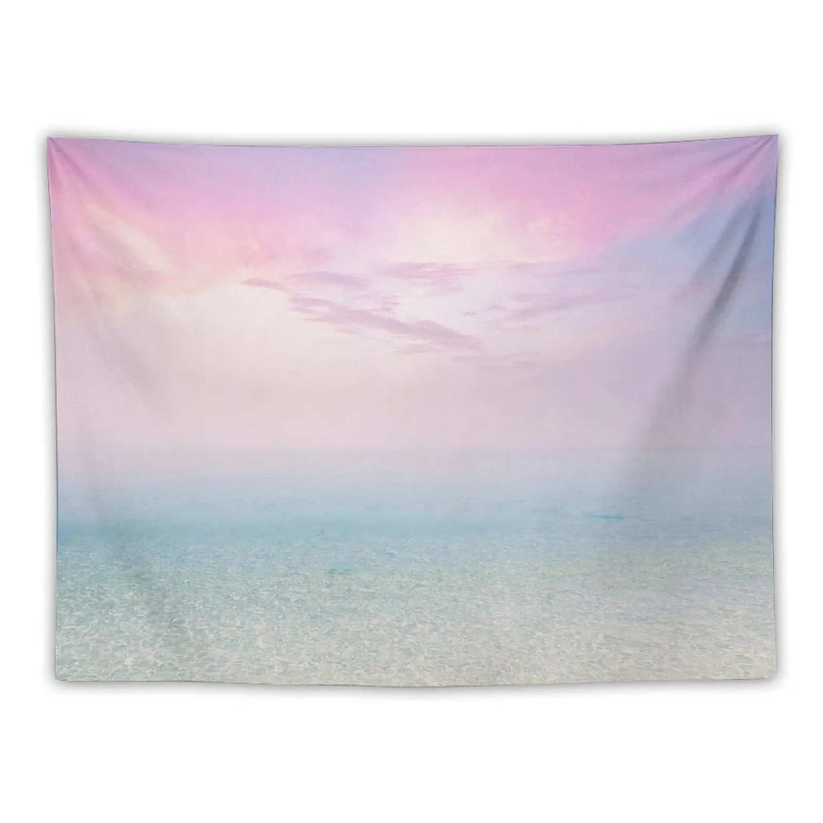 

Dream Beach Vacation White Sand Pink Sky Turquois Water Tapestry Room Ornaments Kawaii Room Decor Tapete For The Wall Tapestry