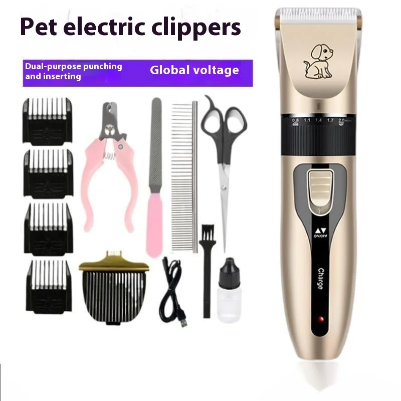 Pet Electrical Hair Clipper Hair Trimmer USB Rechargeable Shaver Low Decibel for Cat Dog