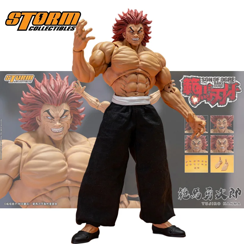 

Original Storm Toy 2023 Q4 1/12 KIBK02E Hanma Yujiro Anime Action Figure Collectible Four-headed Ornament Boxed Model Toys
