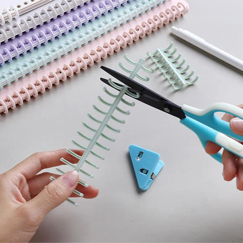 30 Holes Loose-leaf Plastic Binding Ring Spring Spiral Rings Binder Strip For A4 Paper Notebook