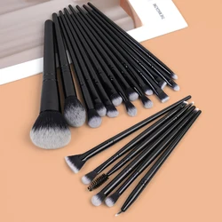 Maange 20 - Piece Premium Makeup Brush Set for Effortless Blending and Application (Black)