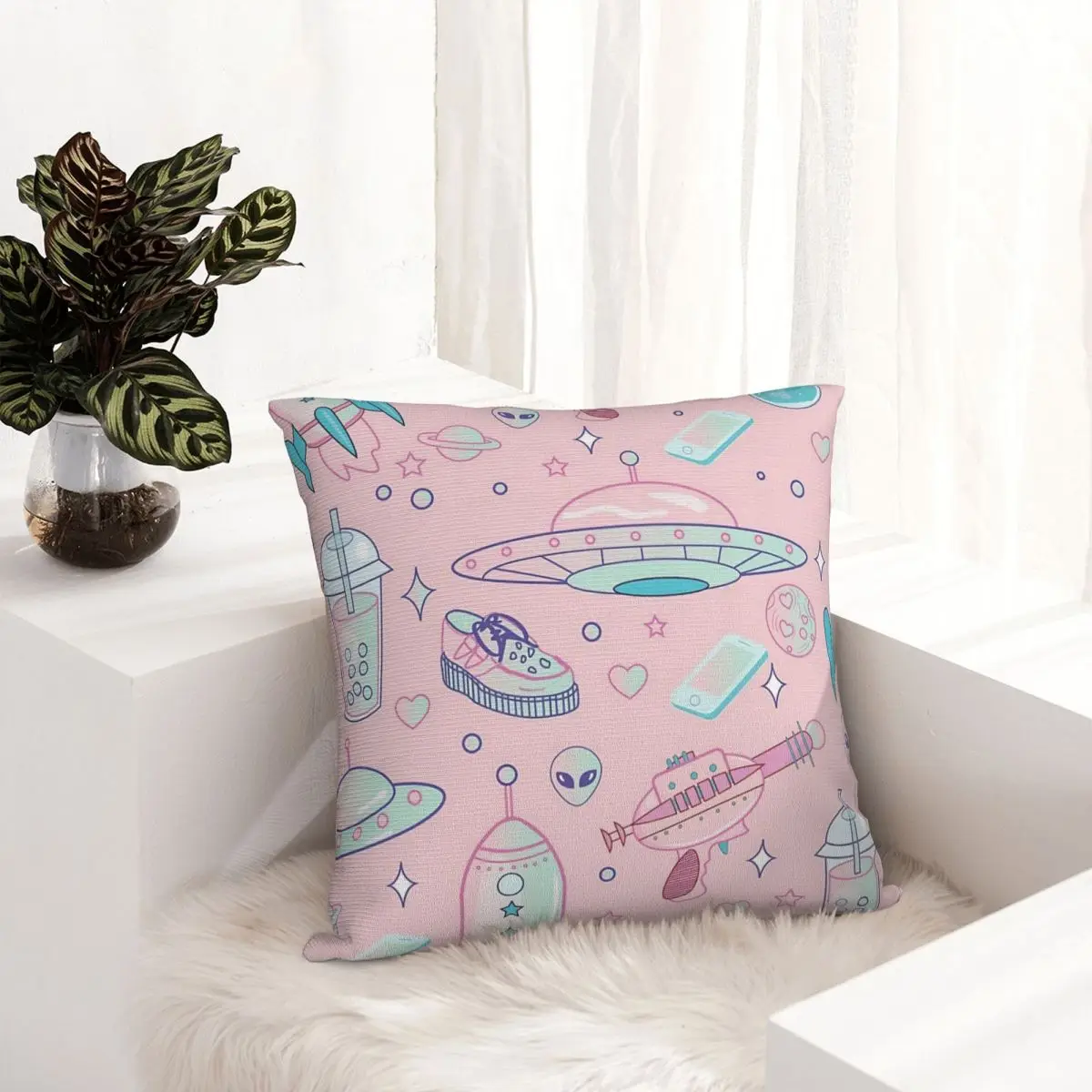 

Galaxy Babe Pattern pillowcase printed cushion cover sofa waist pillow pillow cover