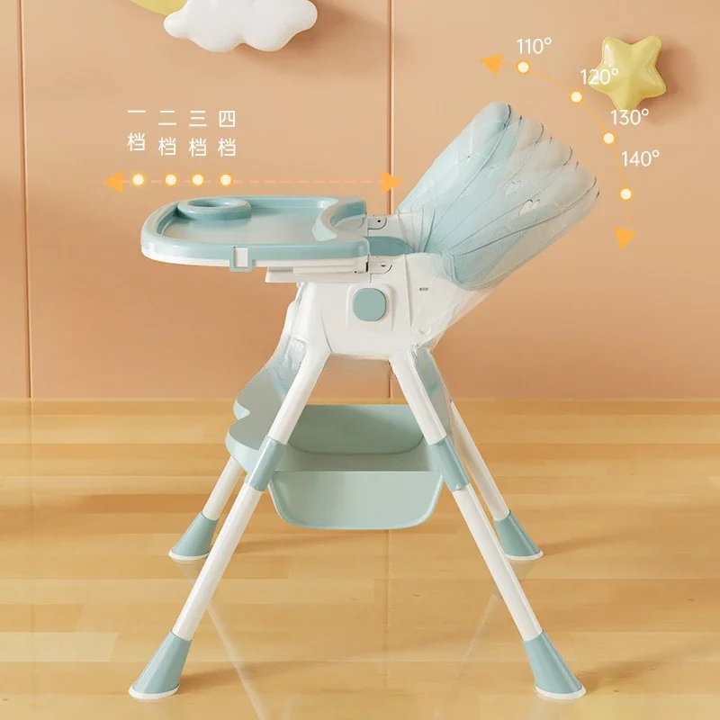 Baby Multi-functional Foldable Children's Dining Chair Household Portable Baby Dining Table Seat