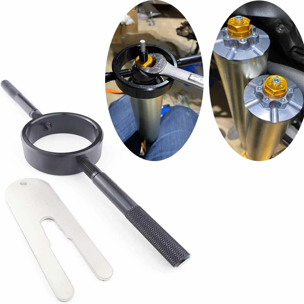 Universal Motorcycle Fork Spring Compressor Tool Kit Works with Most Upside Down Sreetbike Forks
