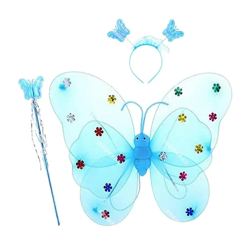 

Fairy Wings For Girls 3 Pcs Fairy Costume Accessories Set Fairy Elf Princess Angel Wings For Women Girls Stage Performance