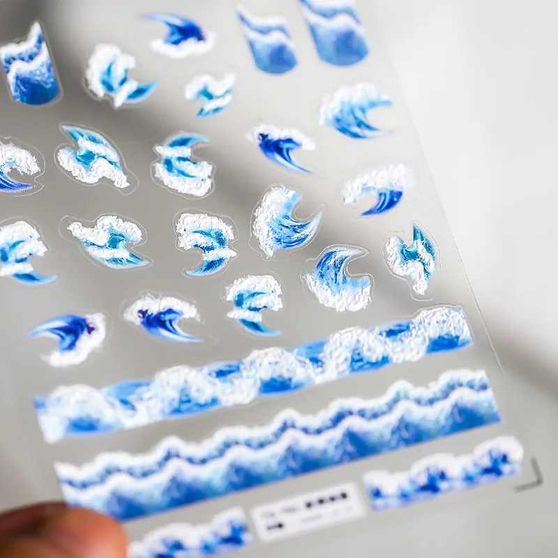 

[Meow.Sensei] Three-Dimensional Relief Nail Stickers Thin Transparent Nail Sticker Nail Jewelry Rough Ts781