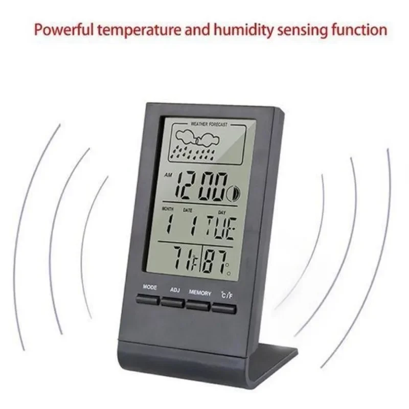 2025 NEW LED Digital Automatic Electronic Monitor Clock Thermometer Hygrometer Gauge Indicator Alarm Clock Indoor 4