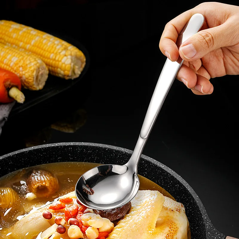 316 stainless steel small soup spoon heavy short handle soup spoon Japanese Lamian Noodles stainless steel spoon,soup spoon