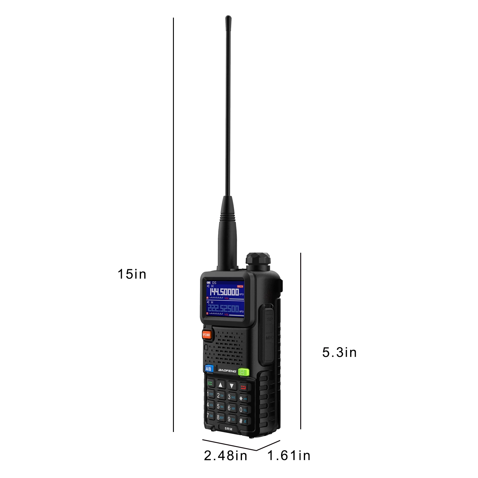 New Baofeng 5RM 8W Type-C Charging Multi Band  Walkie Talkie AM/FM  2500mAh 999CH Two Way Radio UV-5RH Pro 5