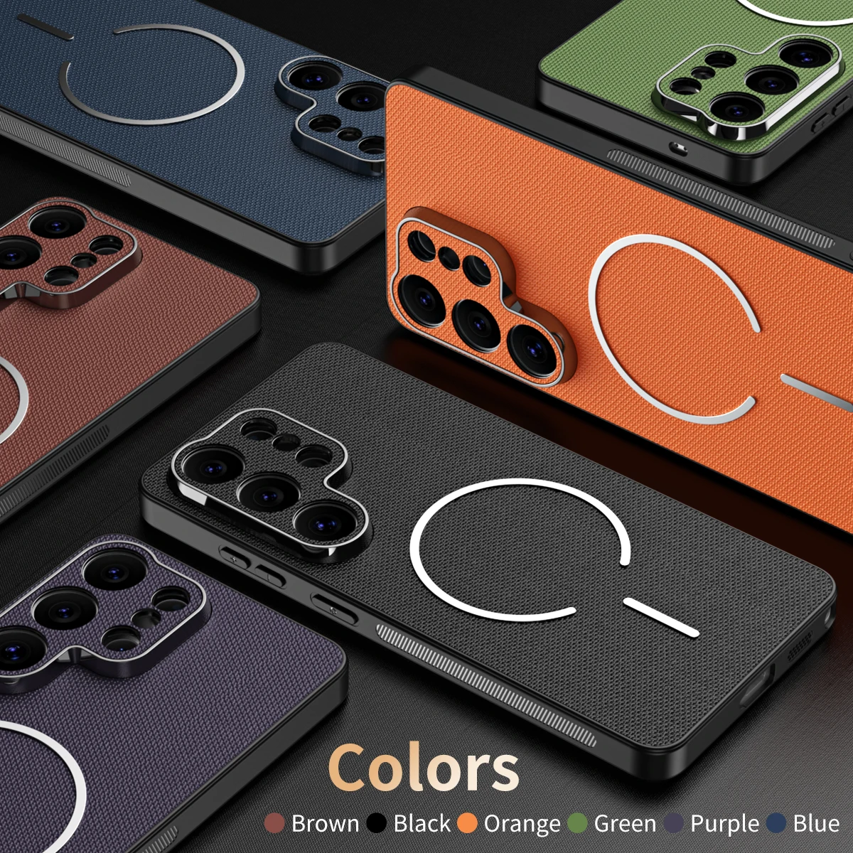 Luxury Techwoven Fabric Magnetic Phone Case Cover
