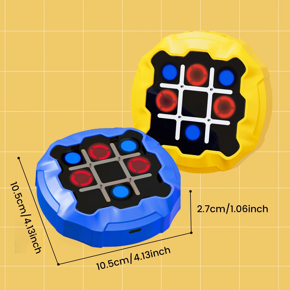 TIC-TAC-TOE Bolt Chess Puzzle Toys Simple To Carry USB Rechargeable Improve Reaction Reaction Ability for Kids Puzzle Game