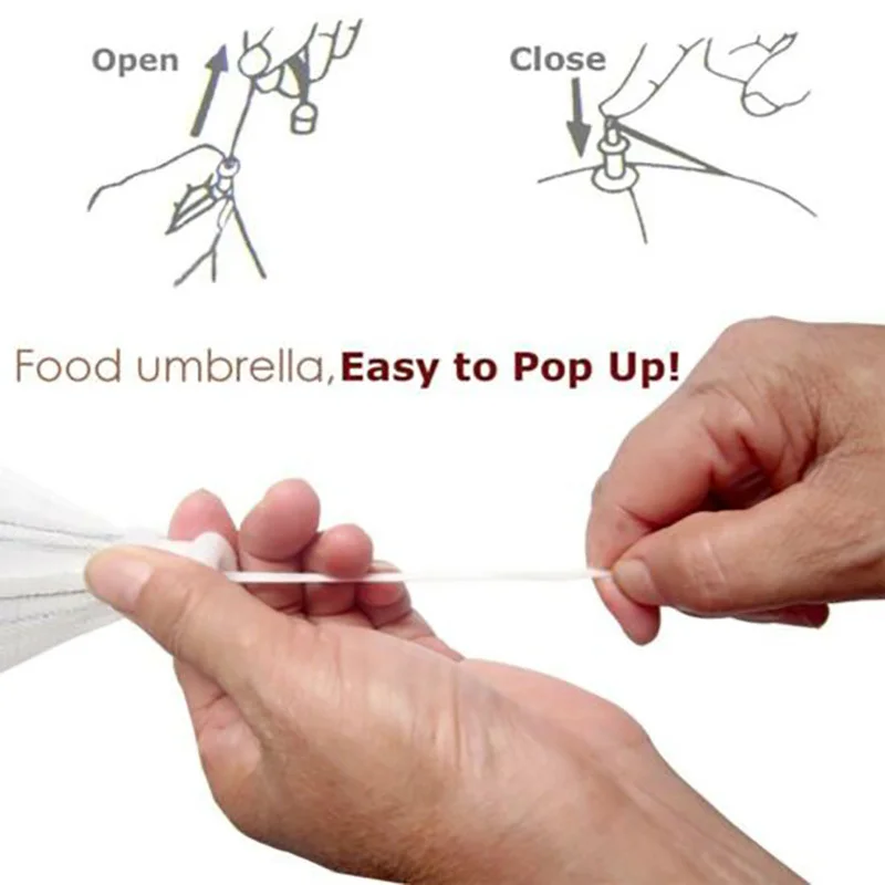 Food Cover Meal Gadgets Anti Fly Mosquito Mesh Reusable BBQ Lace Table Kitchen Style Umbrella Picnic Cooking Tools 1PC
