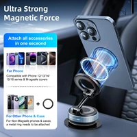 Car Phone Magnetic Stand Mechanical Vacuum Suction Cup Rotate 360° Magnetic Adsorption Bracket Navigation Universal Holder - Image 12