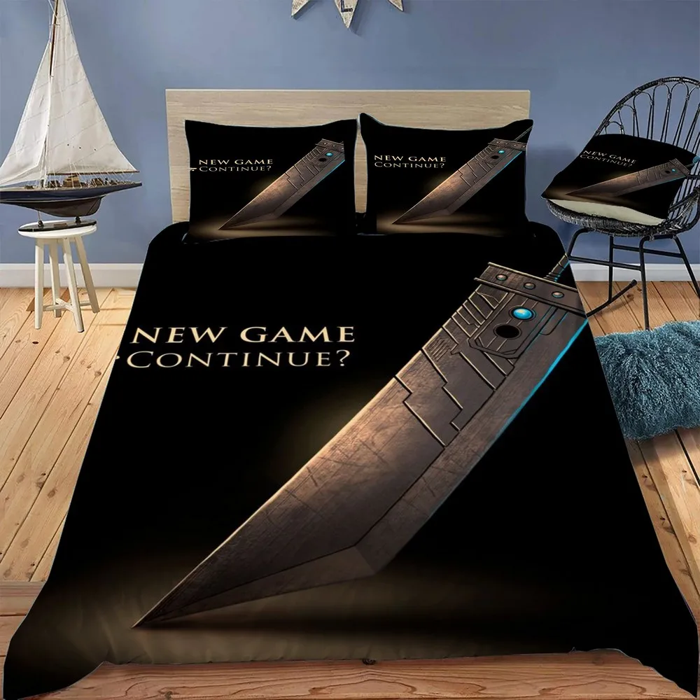 

Комплект постельного белья «финальная фантазия VII» для спальни, мягкие покрывала для двуспальной кровати, пододеяльник, качественный пододеяльник и наволочка