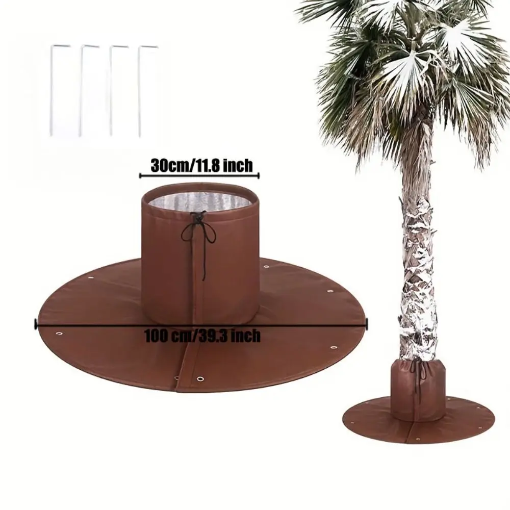 겨울 나무 뿌리 보호대 겨울 추운 날씨에 끈이 달린 야자수 뿌리 보호대 뿌리 가드 사용하기 쉬움