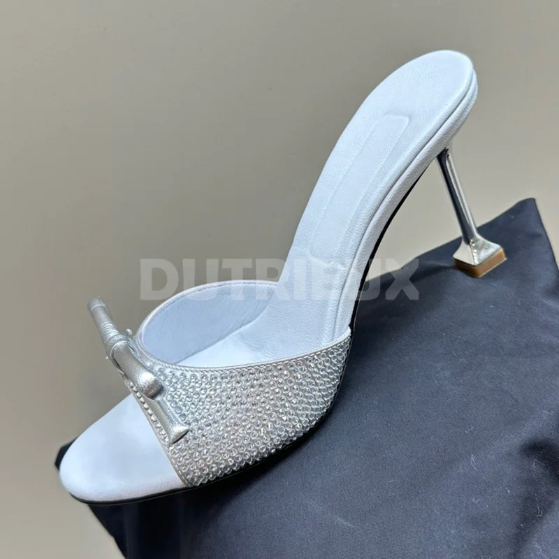 

Female Slippers Summer New Style Round Toe Open Toe Heterotypic Heel Design Women Shoes Noble Elegant Ladies Slippers