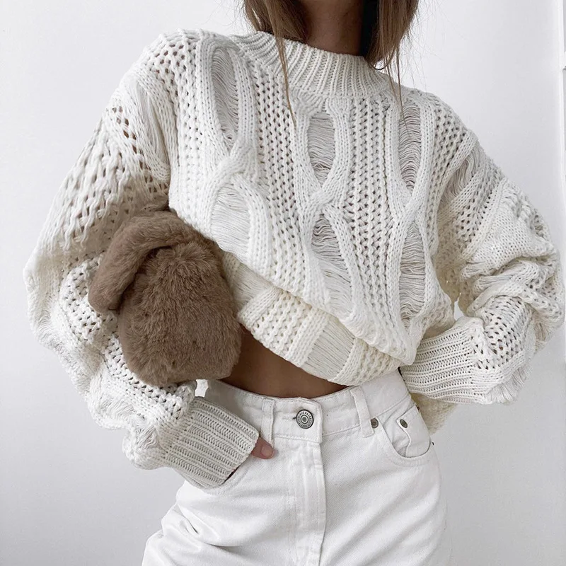 

Autumn Winter Women Sweater Vintage Grunge Warm Sweaters Fairycore Loose Casual y2k Streetwear Femme Clothing
