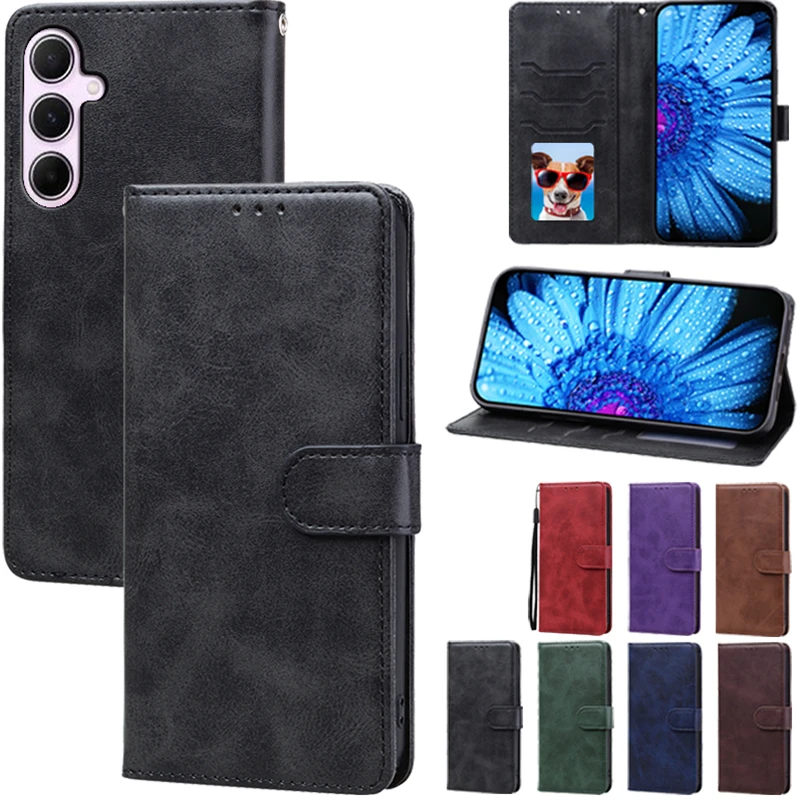 Elegant Leather Flip Wallet Phone Case - Stylish Book Cover and Protective Shell