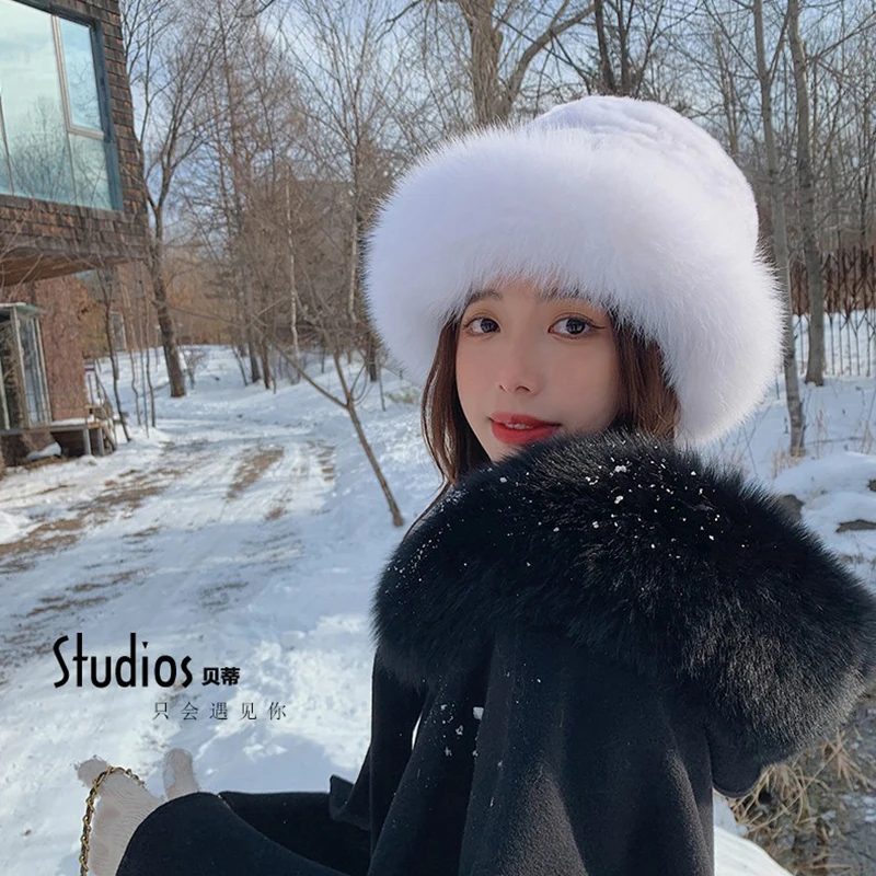 Women’s Rex Rabbit Fur Knit Hat 3