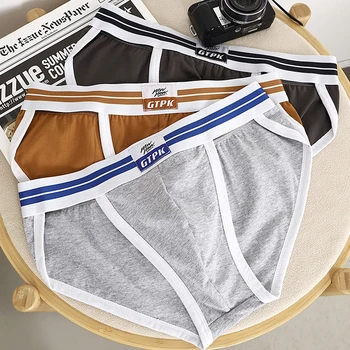 ANDERSON TALISCA Nuovo 3 pezzi Biancheria intima di cotone sexy da uomo Mutandine brevi Slip da uomo BoxerShorts Uomo Mutande maschili Taglia M-3XL E202-HR 1