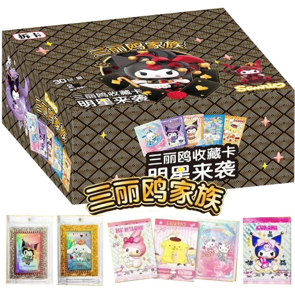 

Genuine Sanrio Kuromi Cards Collection For Children Hello Kitty Cinnamoroll Pochacco Limited Edition Flash Card Birthday Gift