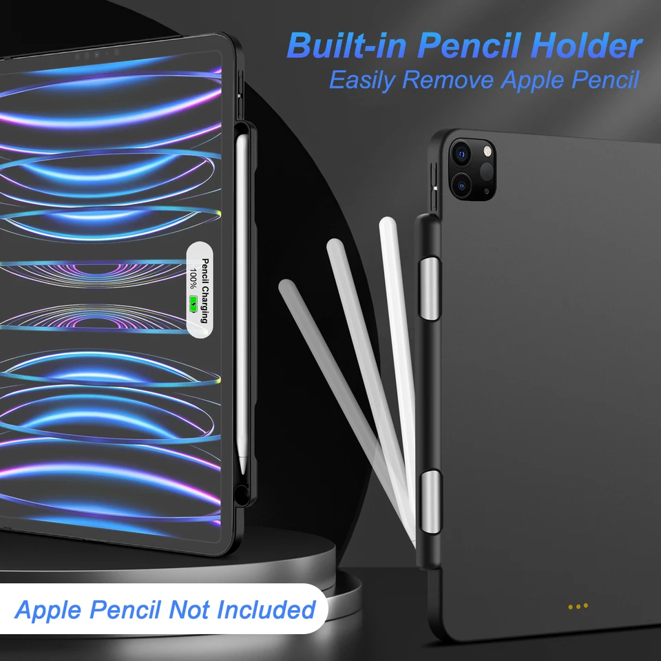 Custodia Cover e Tastiera Illuminata iPad Pro 13 2024 M4 A2925 A2926 A3007 Nero Custodia Cover e Tastiera Illuminata iPad Pro 13 2024 M4 A2925 A2926 A3007 Nero