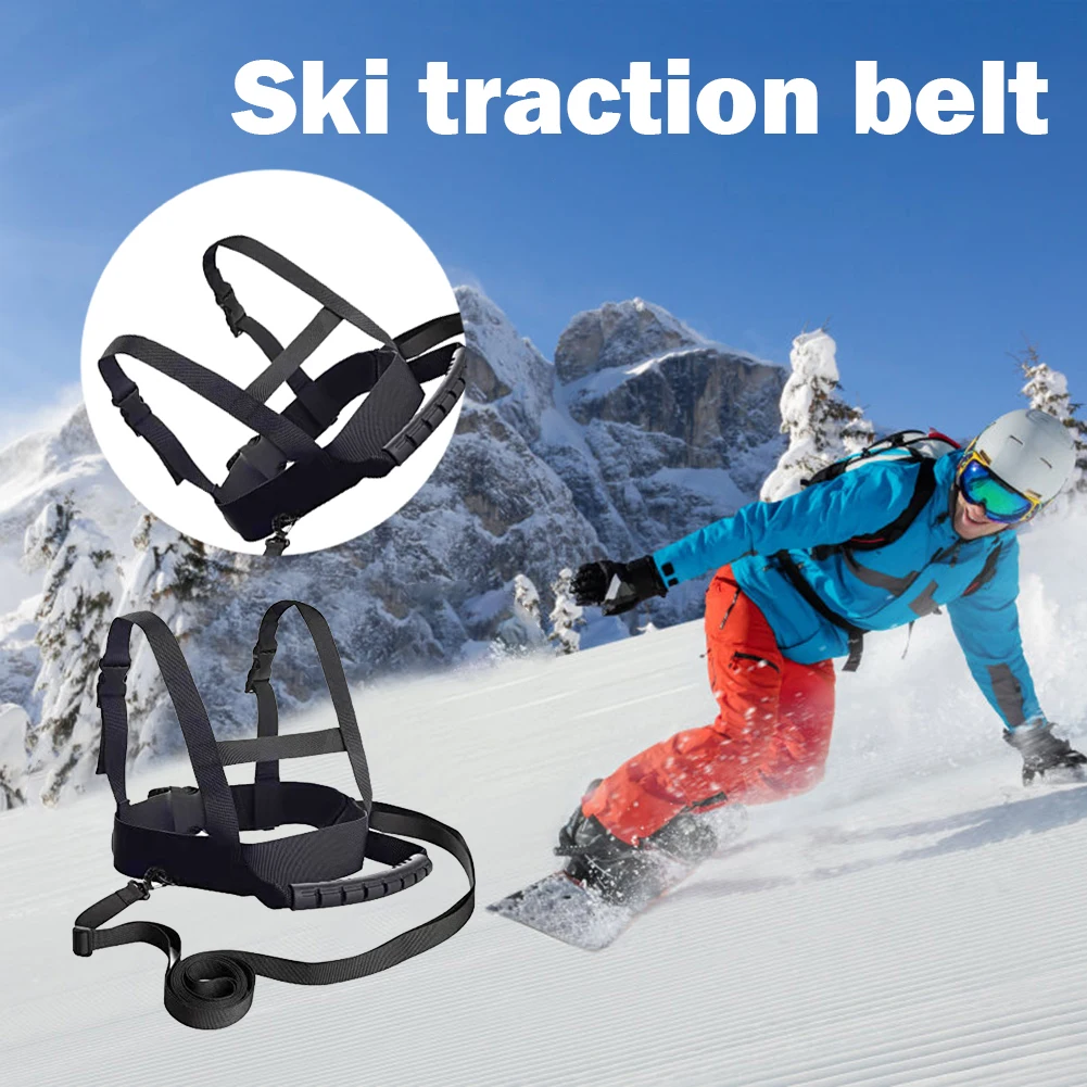 Kids Ski Harness Strap Skating Trainer Skating Skiing Rope Shoulder Strap with Handle Children Ski Harness Belt for Ski Skating 5