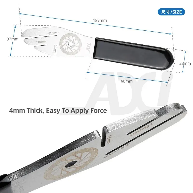 MTB 자전거 디스크 브레이크 로터 정렬 Truing 도구 산악 자전거 디스크 편평 교정 렌치 스테인레스 스틸 도구