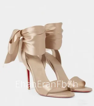 2025European and American Summer New Ankle Strap Women's Slim High-heeled Sandals Fashionable and Sexy Party Wedding Sandals 1