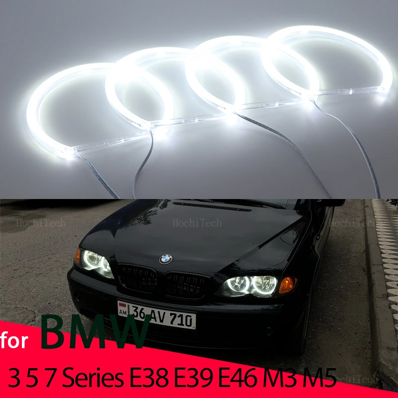 

Smd LED Angel Eyes Bulb Halo Ring White Lamp Car Light DRL Styling Light for BMW 3 5 7 Series E46 E39 E36 E38 131mm 146mm