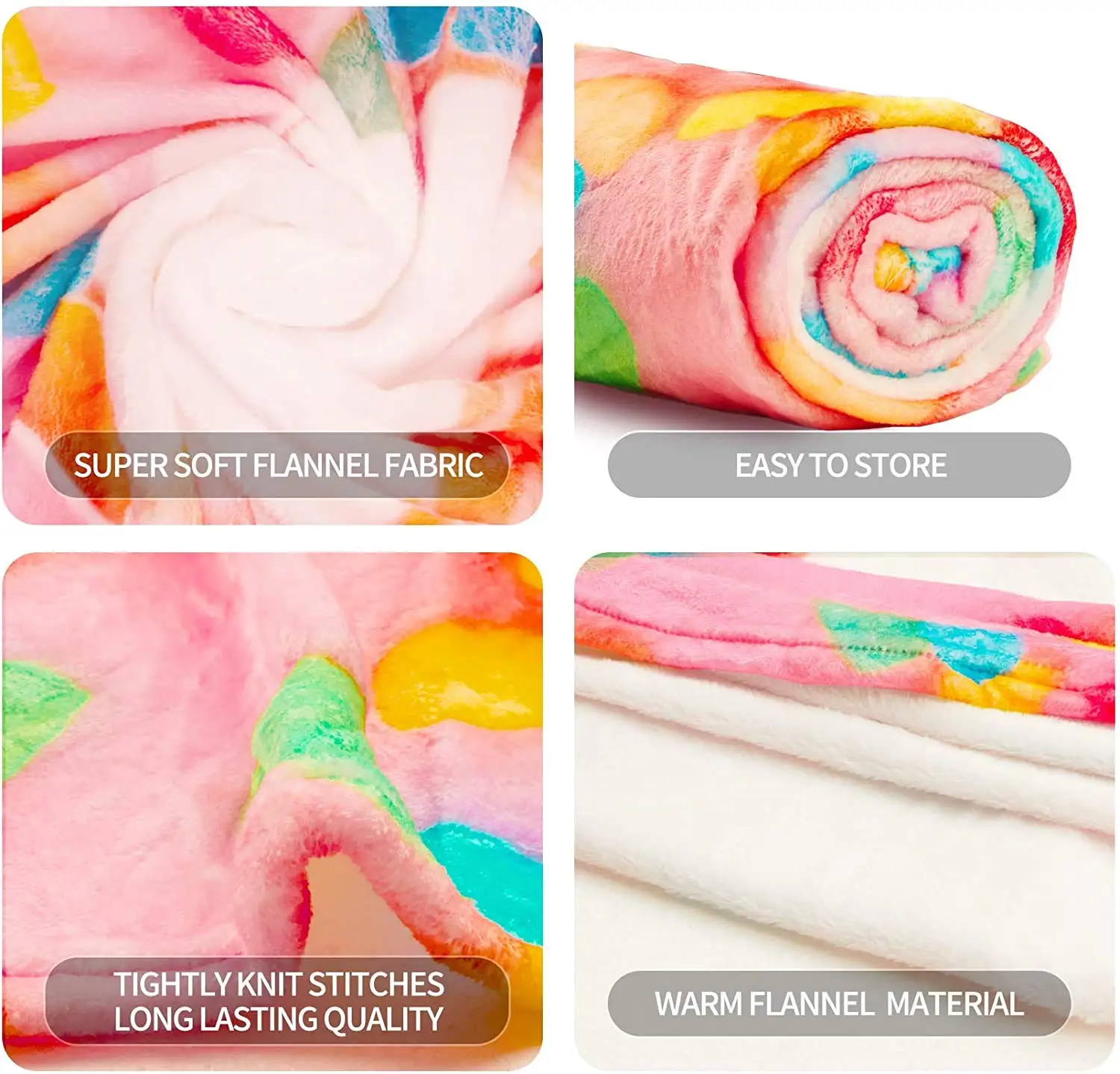 Pink Donut Blanket for Adults and Children, Soft, Warm, Cozy, Giant, Fun, Realistic, Novelty, Food Print, Throw, Flannel, Round 5