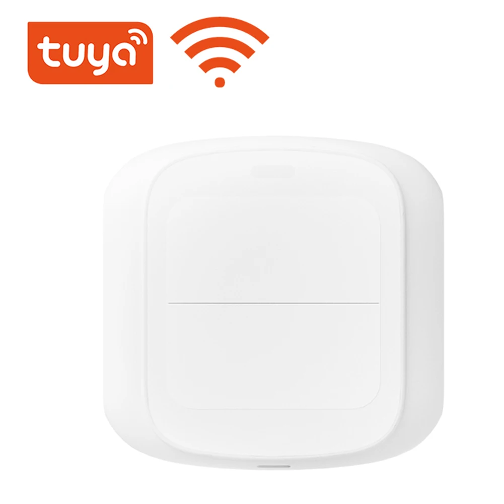 

Беспроводной кнопочный контроллер Tuya Wi-Fi для ZigBee Smart Scene, автоматическое устройство для умного дома с 2 клавишами, умное управление