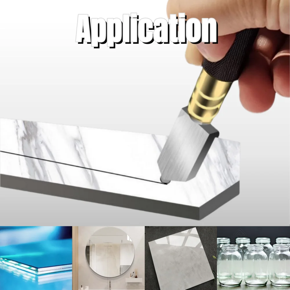 1 세트 175mm 휴대용 전문 유리 커터 미끄럼 방지 핸들 유리 세라믹 타일 커터 블레이드 절단 도구