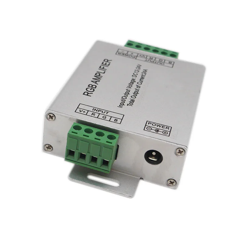 12V 24V RGB/RGBW/RGB + CCT 알루미늄 LED 스트립 증폭기 RGB RGBW RGBWW 조명 테이프 용 12A/15A/24A/30A 전원 리피터 컨트롤러